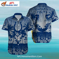 Colts Hawaiian Shirt Palm Trees Night Sky Horseshoe Logo