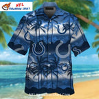 Colts Hawaiian Shirt – Tropical Palm Tree Pattern