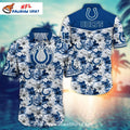 Colts Hawaiian Shirt – Vibrant Colts Logo With Abstract Patterns