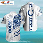 Colts Hawaiian Shirt – White and Blue College Theme Design