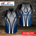 Colts Pride Abstract Art – Custom Name Silver Streak Hawaiian Shirt