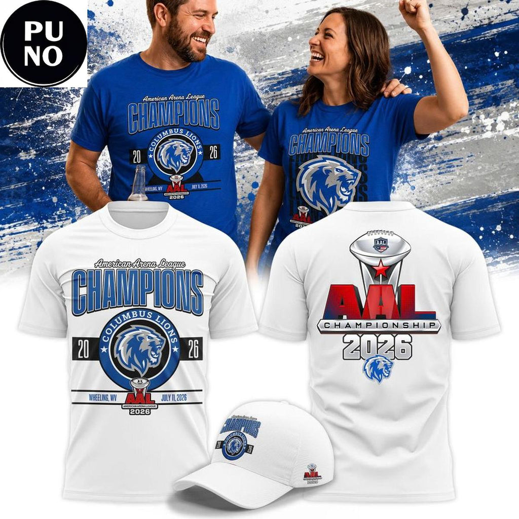 Columbus Lions 2026 American Arena League Champions Hoodie T-Shirt