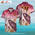 Commanders Beach Surf Theme Aloha Shirt With Starfish Print