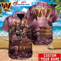 Commanders Custom Name Pink Warrior Aloha Shirt