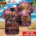 Commanders Custom Name Pink Warrior Aloha Shirt