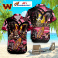 Commanders Pink Sunset Warrior Hawaiian Shirt
