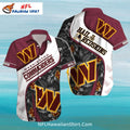 Commanders Red And White Diagonal Logo Hawaiian Shirt