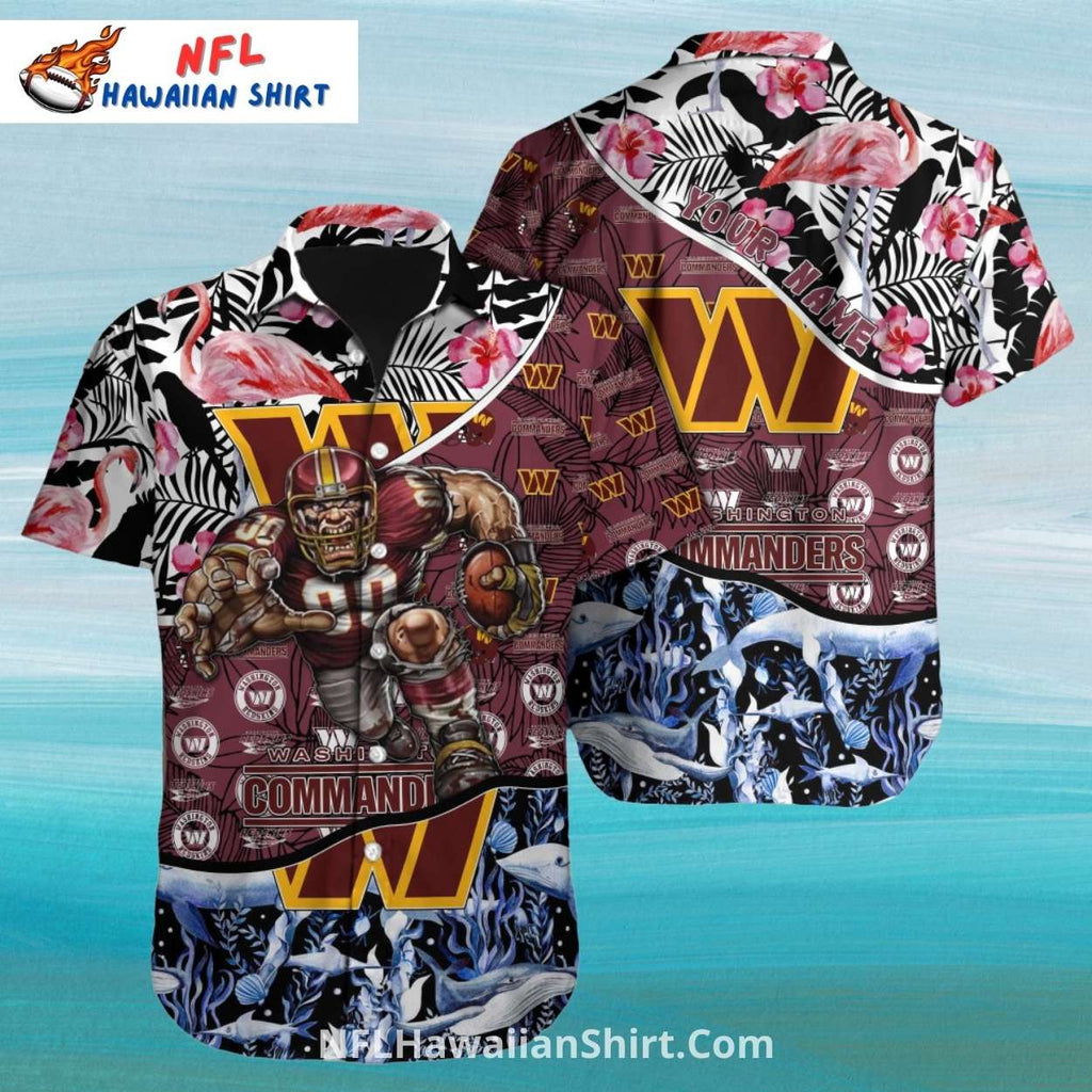 Commanders Warrior And Ocean Theme Hawaiian Shirt for Fans