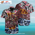 Commanders Warrior And Ocean Theme Hawaiian Shirt for Fans