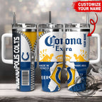 Corona Extra Indianapolis Colts Tumbler Custom Name