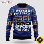 Crazy Cat Ugly Christmas Sweater Perfect Christmas Gift For Cat Lover