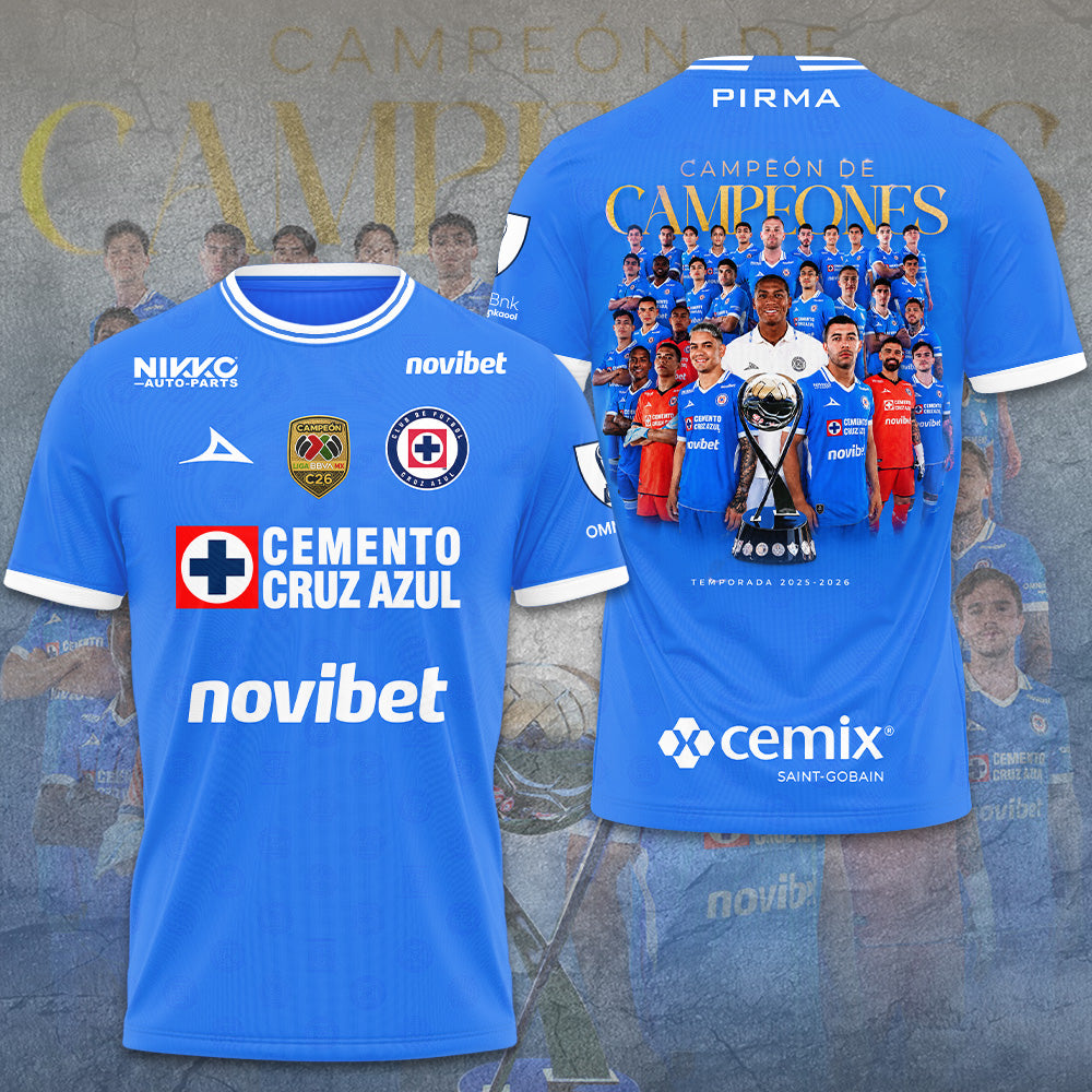 Cruz Azul Campeón de Campeones 2025-26 3D Apparel – GNE7843