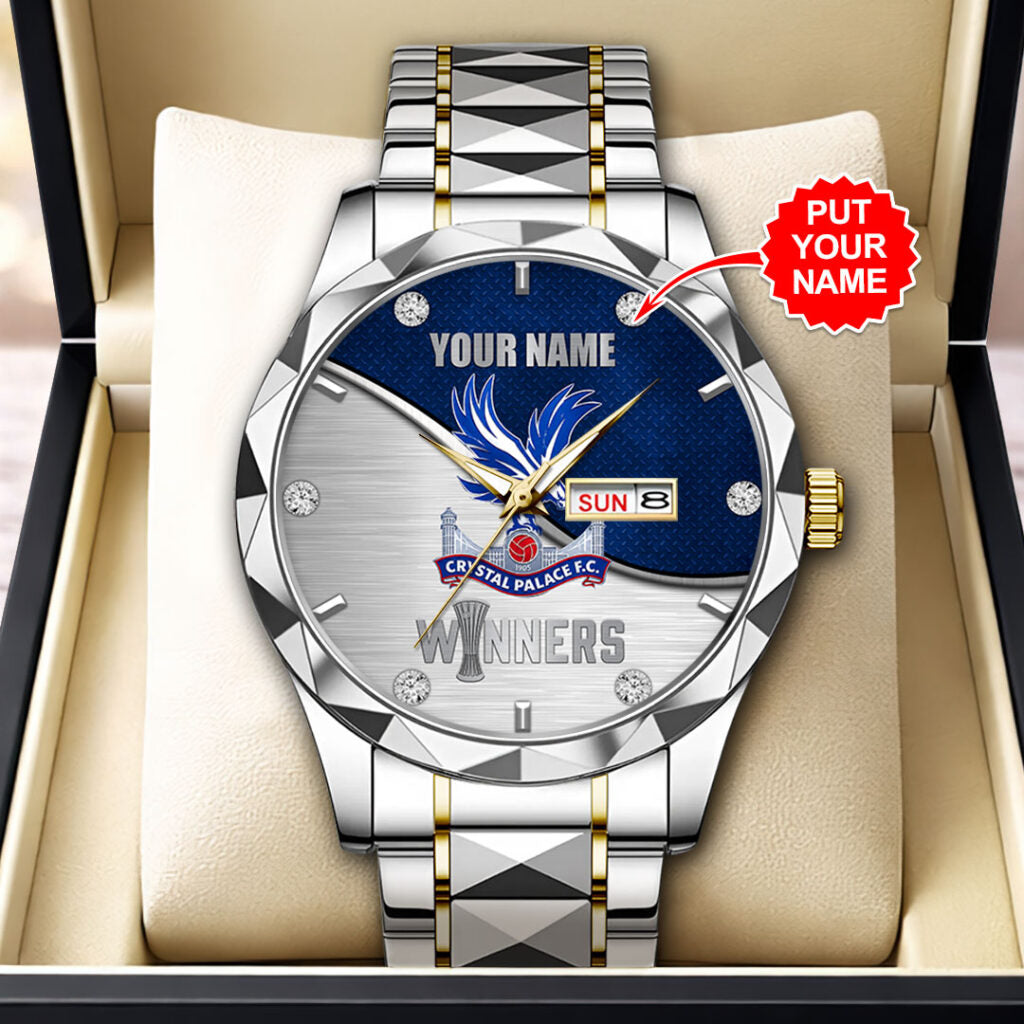 Personalized Crystal Palace FC 2026 UEFA Conference League Winners Alloy Luxury Quartz Watch - HOATT18590