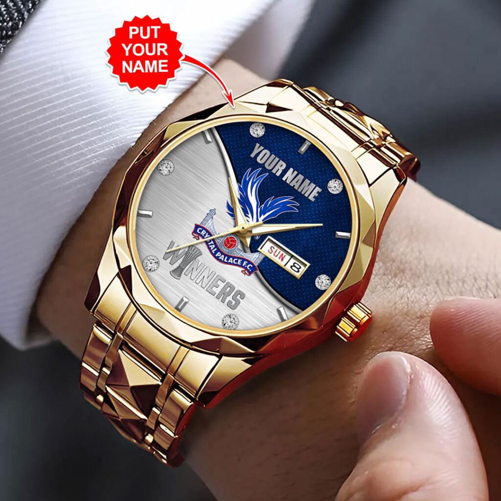 Personalized Crystal Palace FC 2026 UEFA Conference League Winners Alloy Luxury Quartz Watch - HOATT18590