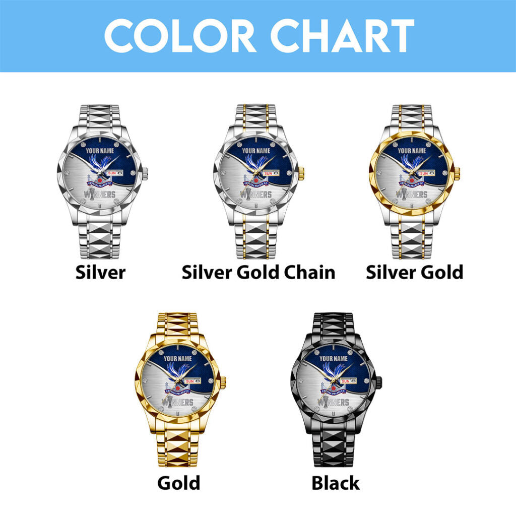 Personalized Crystal Palace FC 2026 UEFA Conference League Winners Alloy Luxury Quartz Watch - HOATT18590