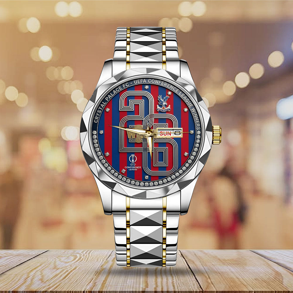 Crystal Palace FC UEFA Conference League Winners 2026 Alloy Luxury Quartz Watch - TMTHU6545
