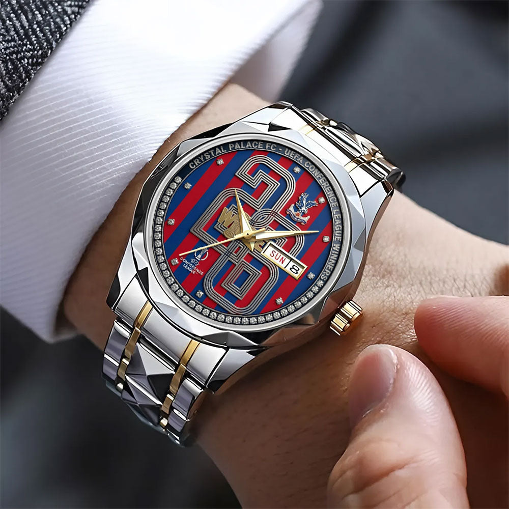 Crystal Palace FC UEFA Conference League Winners 2026 Alloy Luxury Quartz Watch - TMTHU6545