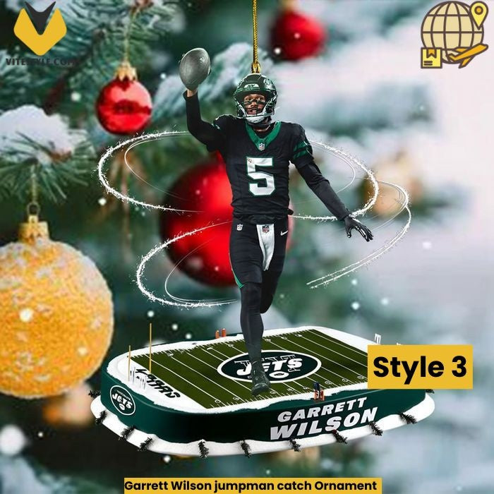 Garrett Wilson jumpman catch Ornament