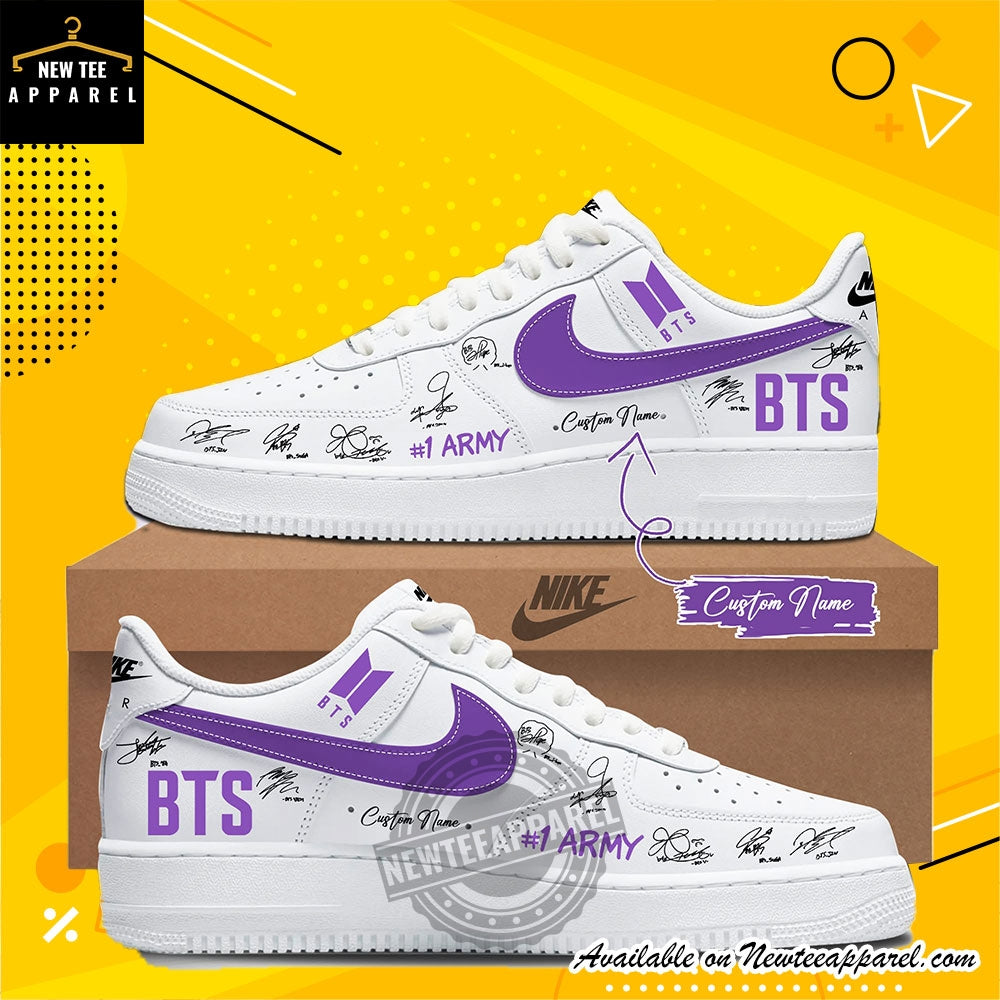 Custom Bts Signed Nike Air Force 1 Shoes