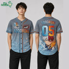 Custom Element Power Baseball Jersey Fire Ice Anime Inspired Sports Shirt