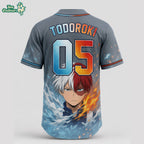 Custom Element Power Baseball Jersey Fire Ice Anime Inspired Sports Shirt