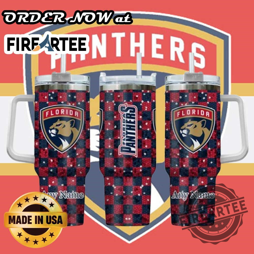 Custom Florida Panthers Tumbler Personalized 40Oz Plaid Stanley Cup