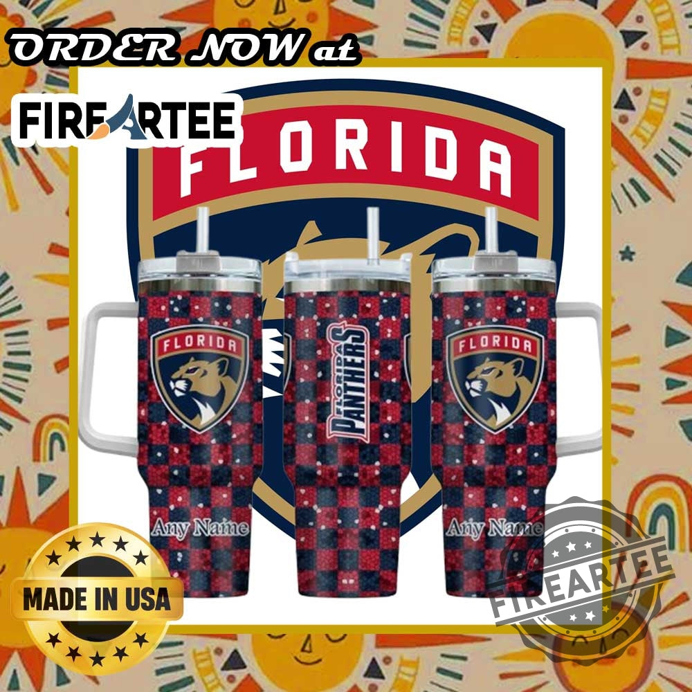 Custom Florida Panthers Tumbler Personalized 40Oz Plaid Stanley Cup