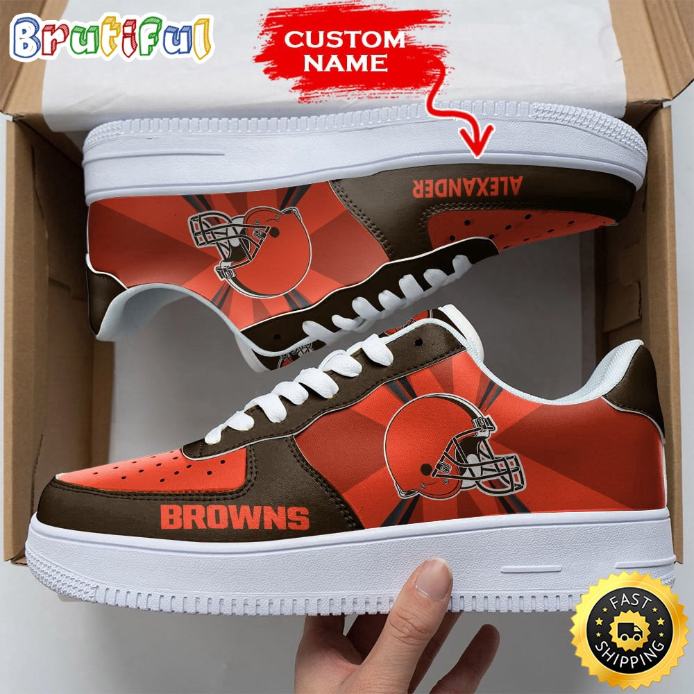 Custom NFL Cleveland Browns Air Force 1 Shoes Versatile AF1 Series
