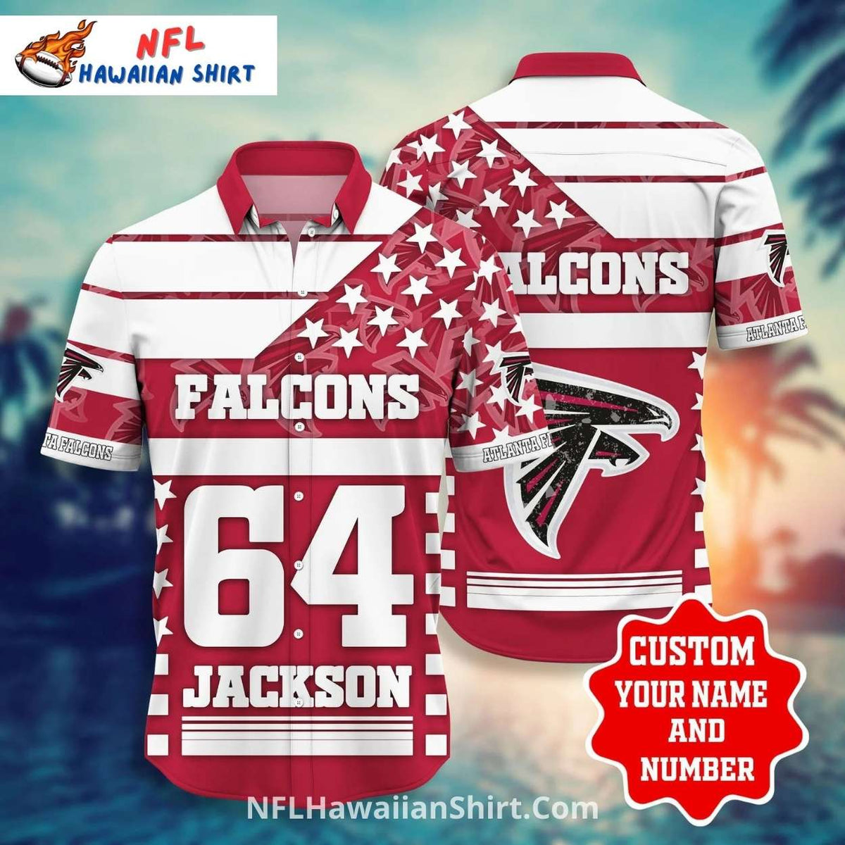 Custom Name And Number Atlanta Falcons Hawaiian Shirt