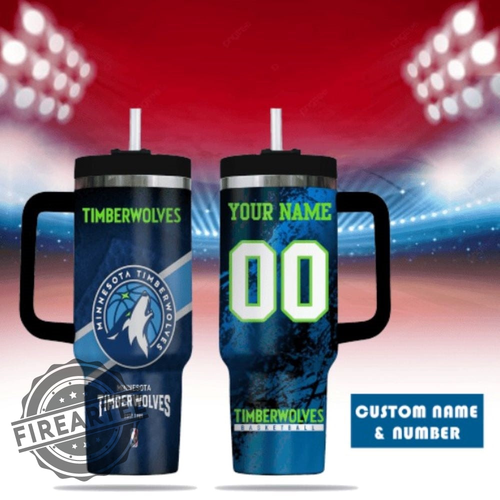 Custom Name And Number NBA Timberwolves Tumbler