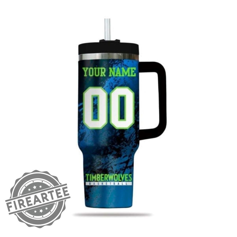 Custom Name And Number NBA Timberwolves Tumbler