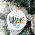 Custom Name Bluey Christmas Ornament Xmas Tree Ornaments