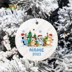 Custom Name Bluey Christmas Ornament Xmas Tree Ornaments
