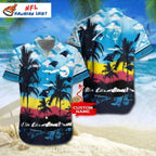 Custom Name Carolina Panthers Hawaiian Shirt Moonlit Beach