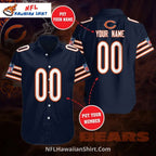 Custom Name Chicago Bears Floral Beast Hawaiian Shirt