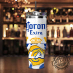 Custom Name Corona Extra Los Angeles Rams NFL Tumbler