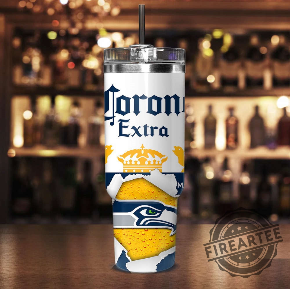 Custom Name Corona Extra NFL Seattle Seahawks Tumbler
