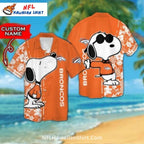 Custom Name Denver Broncos Snoopy Hawaiian Shirt