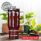 Custom Name Energy Nutrition Facts Washington Commanders Tumbler