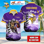 Custom Name Lighthouse Viking Warrior Minnesota Vikings Shirt