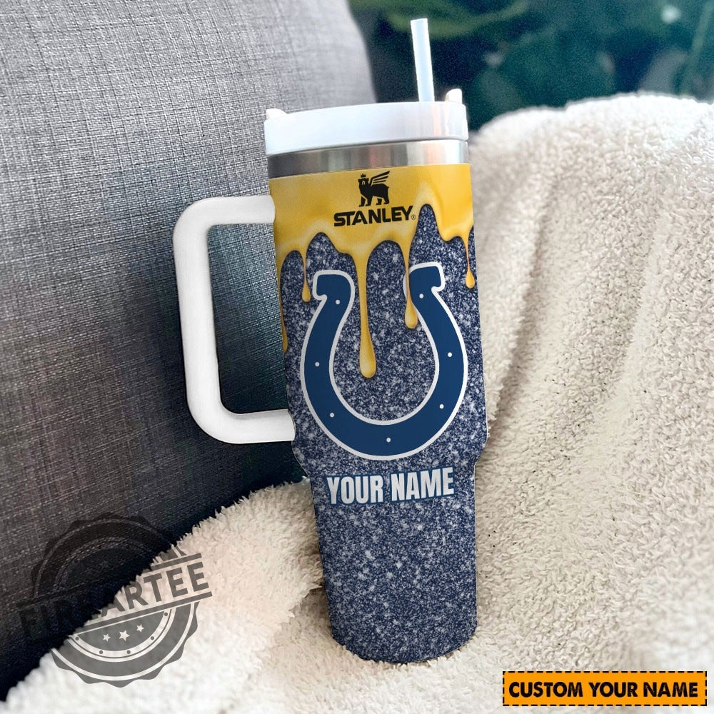 Custom Name NFL Colts Stanley Cup Tumbler Best Gift For Game Day