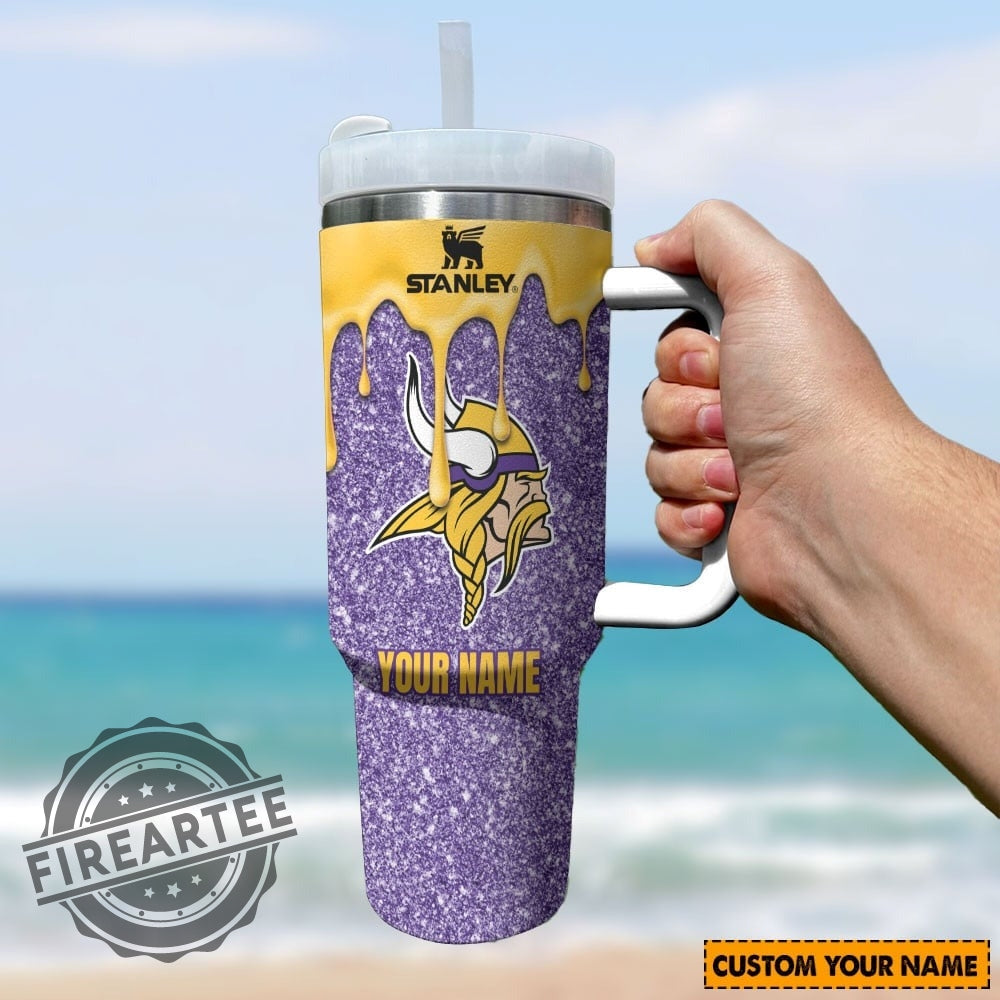 Custom Name NFL Vikings Stanley Cup Tumbler For Fan
