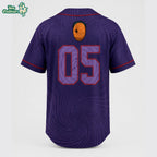 Custom Purple Anime Baseball Jersey, Spiral Ninja Inspired Personalized Shirt