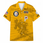 Custom Pittsburgh Steelers Aloha Shirt with Player Graphics: Matching Shirt and Shorts Set