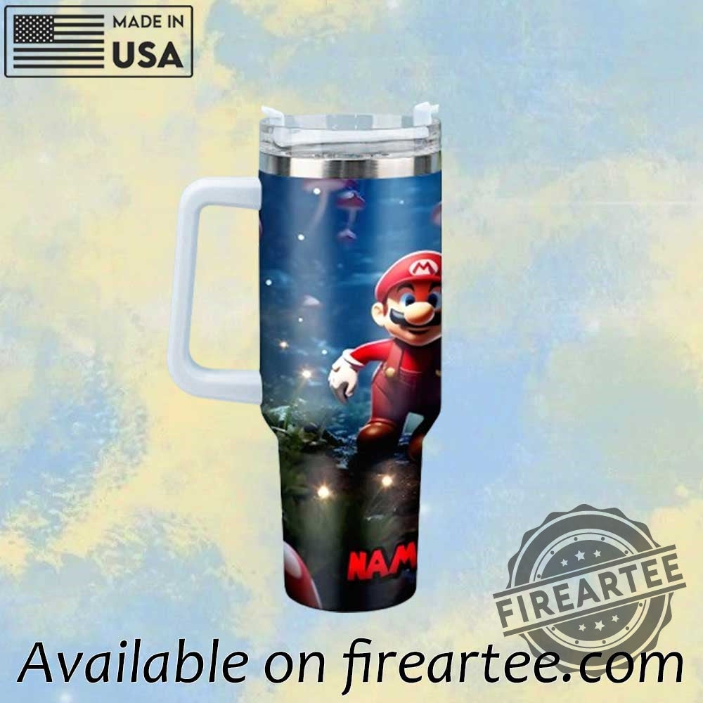 Custom Super Mario Tumbler 3D Mushroom Kingdom Cup