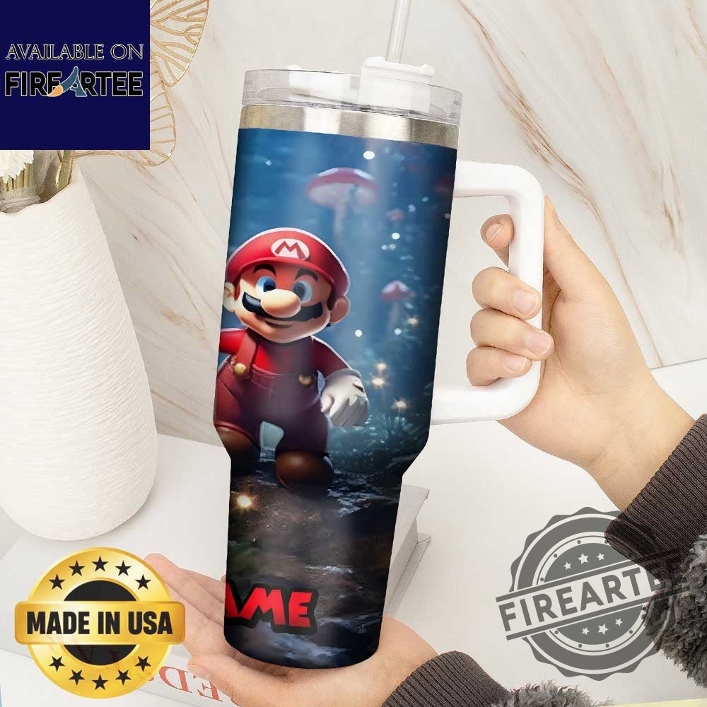 Custom Super Mario Tumbler 3D Mushroom Kingdom Cup
