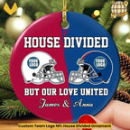 Custom Team Logo NFL House Divided Ornament