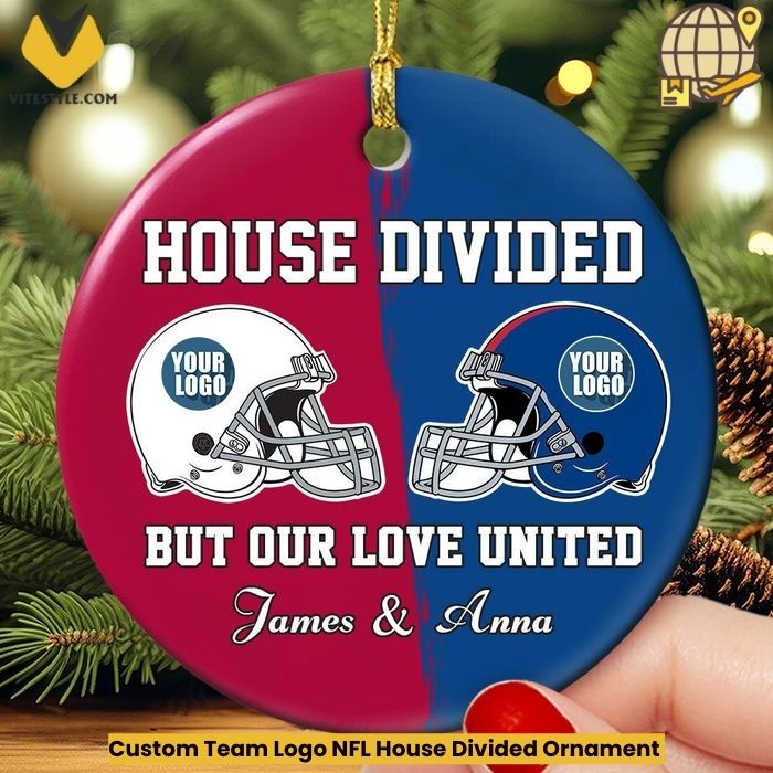 Custom Team Logo NFL House Divided Ornament