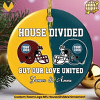 Custom Team Logo NFL House Divided Ornament