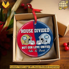 Custom Team Logo NFL House Divided Ornament